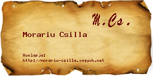 Morariu Csilla névjegykártya
